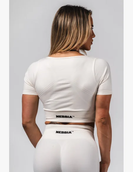 NEBBIA Top crop modellante senza cuciture FLOW SEAMLESS crema