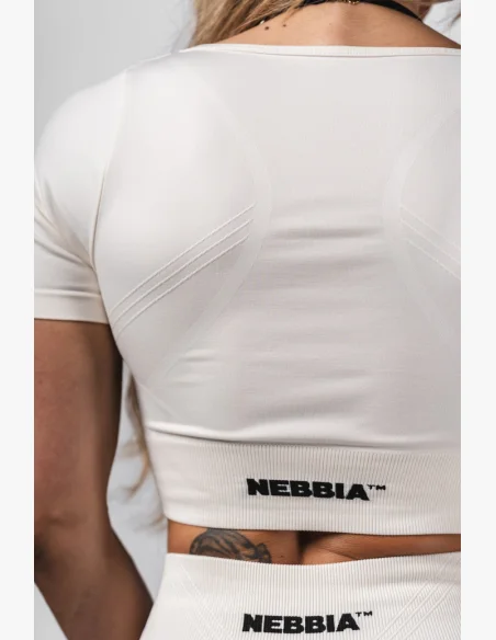 NEBBIA Top crop modellante senza cuciture FLOW SEAMLESS crema
