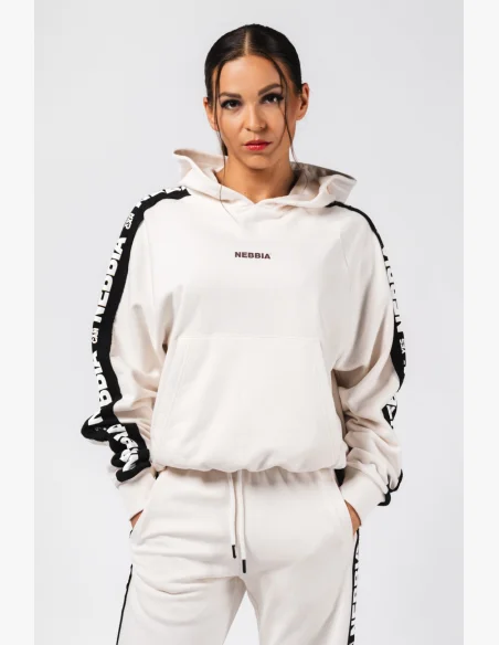 NEBBIA Felpa con cappuccio OFF-DUTY crema