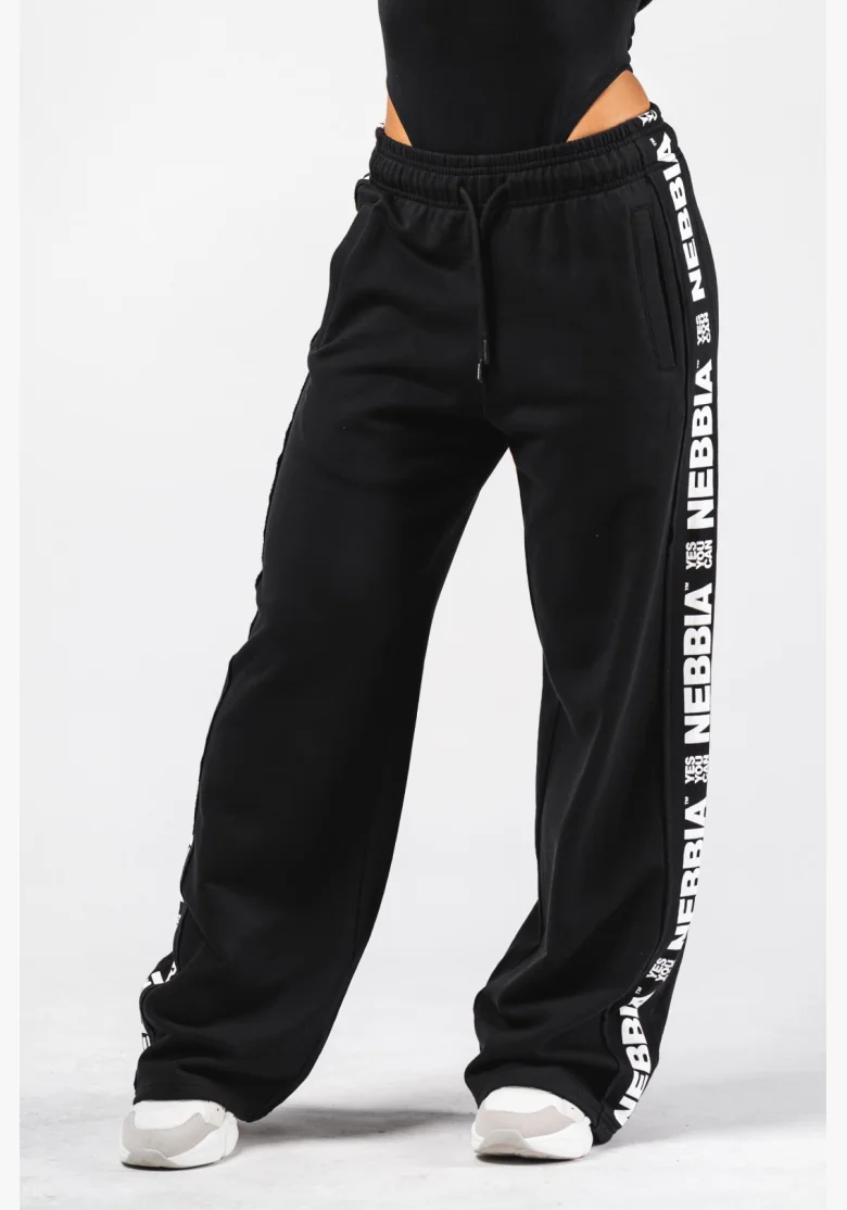 NEBBIA Pantaloni dritti URBAN neri