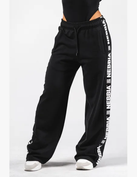 NEBBIA Pantaloni dritti URBAN neri