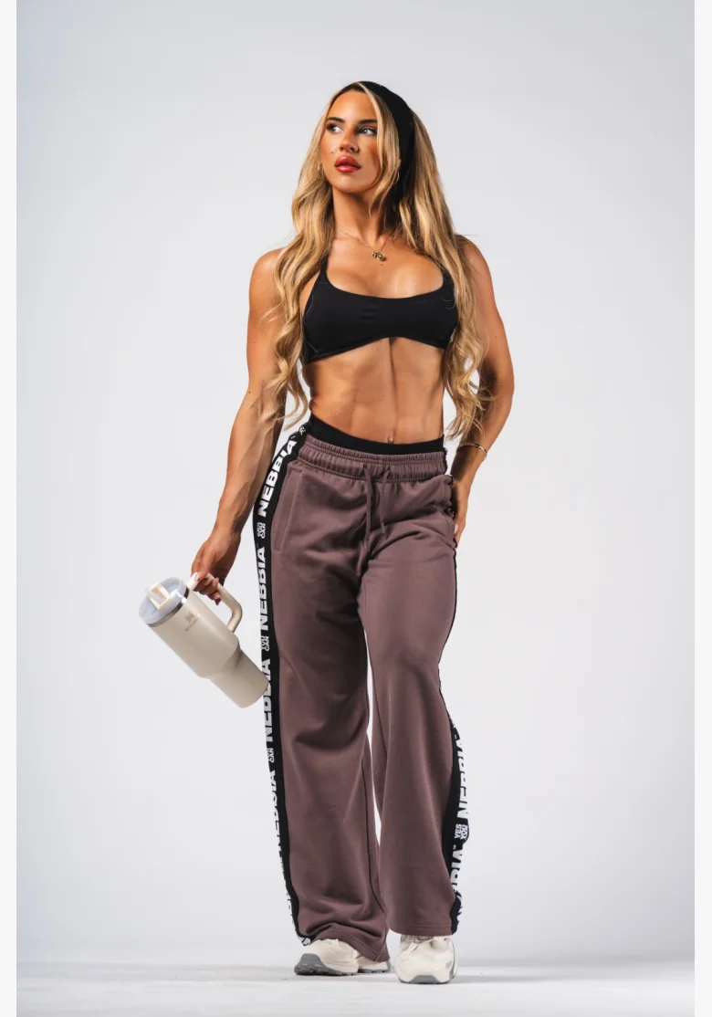 NEBBIA Pantaloni Straight Leg URBAN marroni