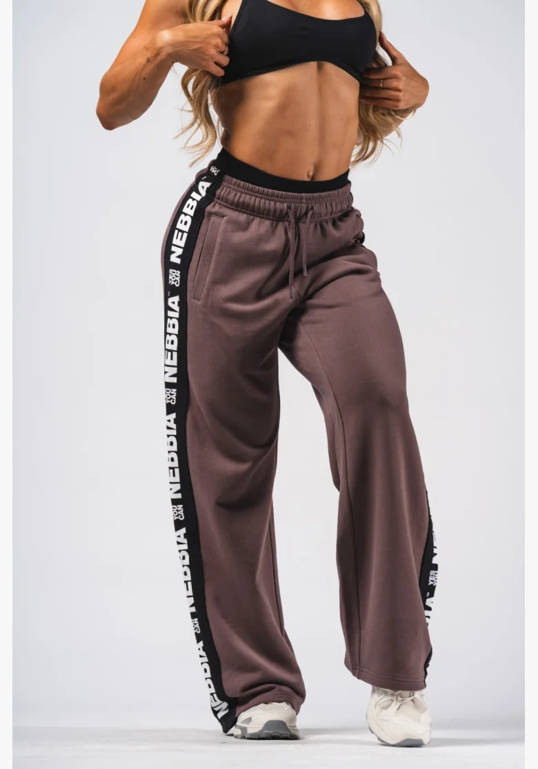 NEBBIA Pantaloni Straight Leg URBAN marroni