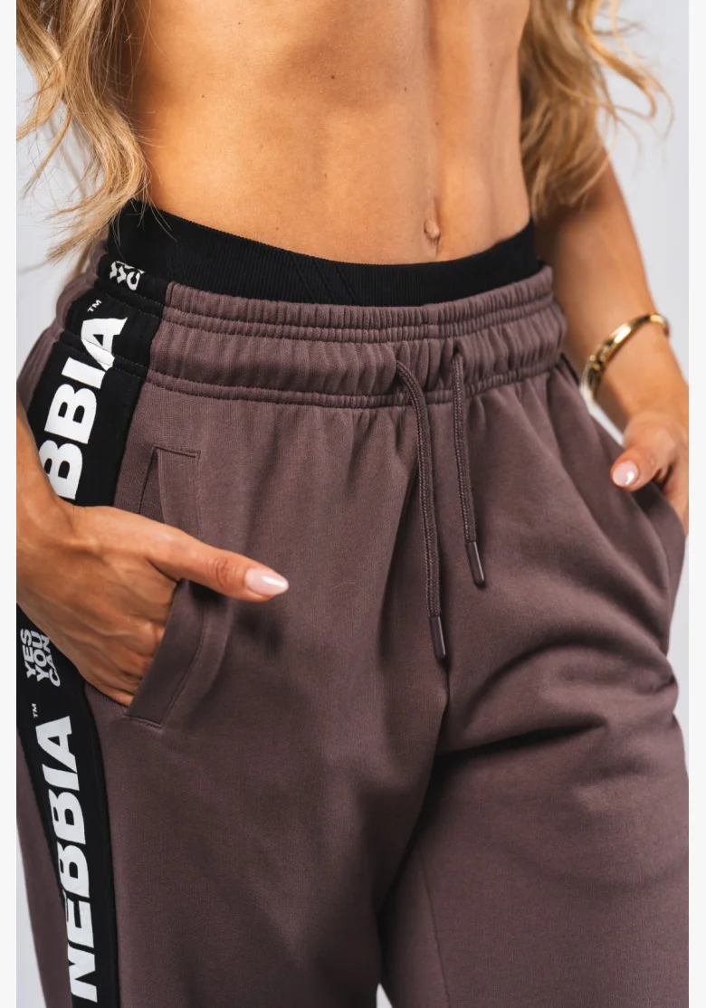 NEBBIA Pantaloni Straight Leg URBAN marroni