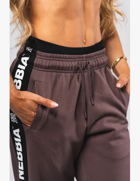 NEBBIA Pantaloni Straight Leg URBAN marroni