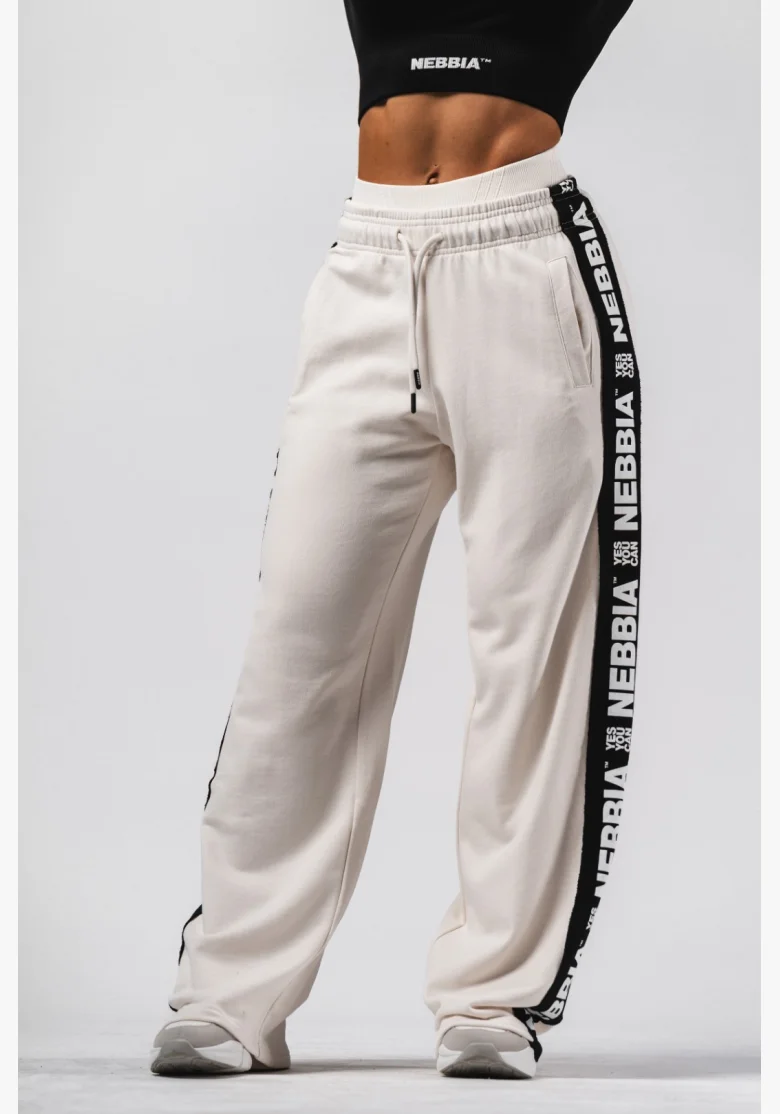 NEBBIA Pantaloni dritti URBAN crema