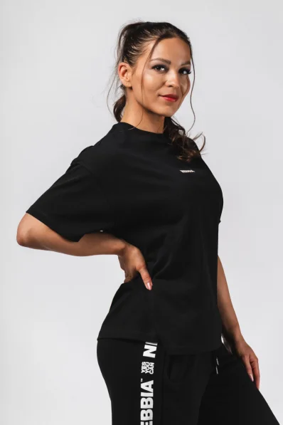 NEBBIA T-shirt Oversized RESET nera