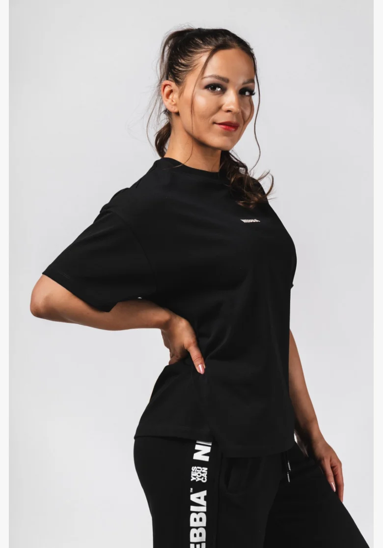 NEBBIA T-shirt Oversized RESET nera