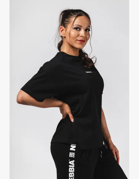 NEBBIA T-shirt Oversized RESET nera