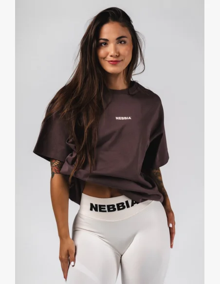 NEBBIA Maglietta oversize RESET marrone