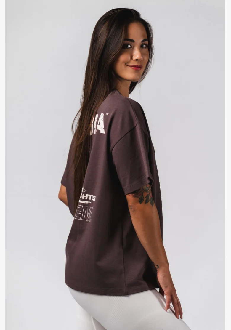 NEBBIA Maglietta oversize RESET marrone