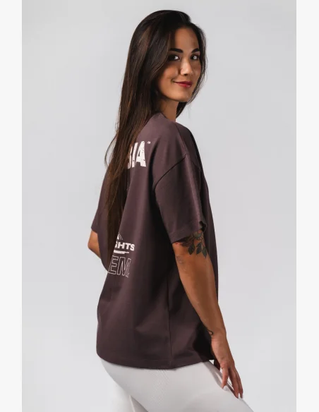 NEBBIA Maglietta oversize RESET marrone