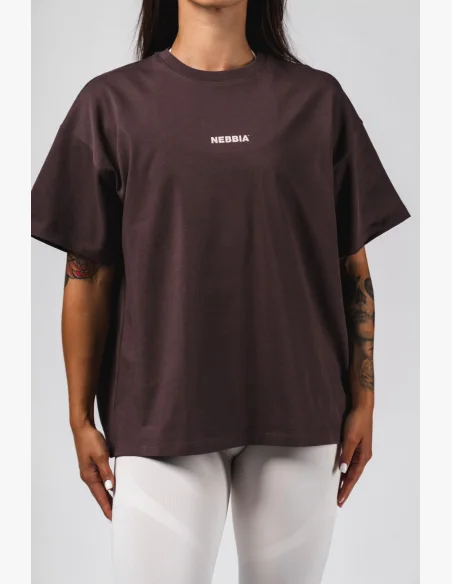 NEBBIA Maglietta oversize RESET marrone