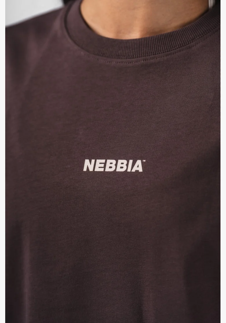 NEBBIA Maglietta oversize RESET marrone