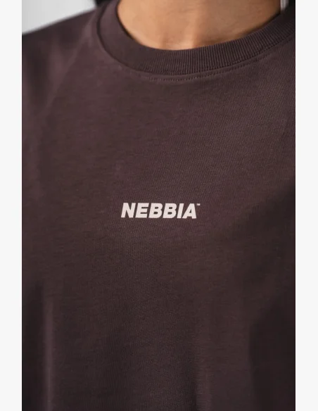 NEBBIA Maglietta oversize RESET marrone