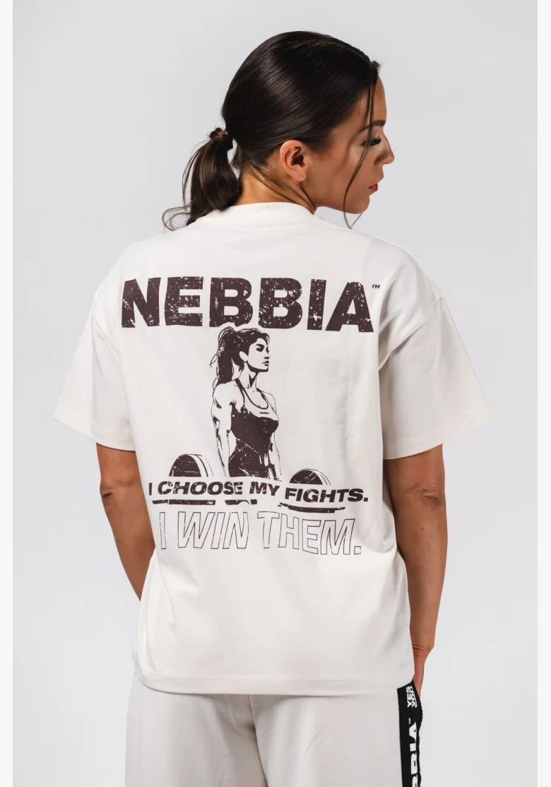 NEBBIA Maglietta oversize RESET crema