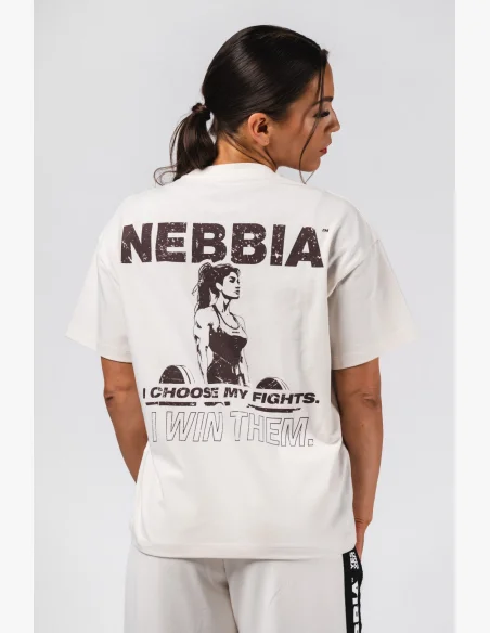 NEBBIA Maglietta oversize RESET crema