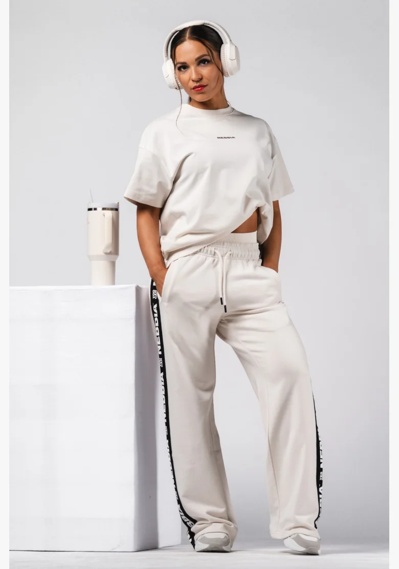 NEBBIA Maglietta oversize RESET crema