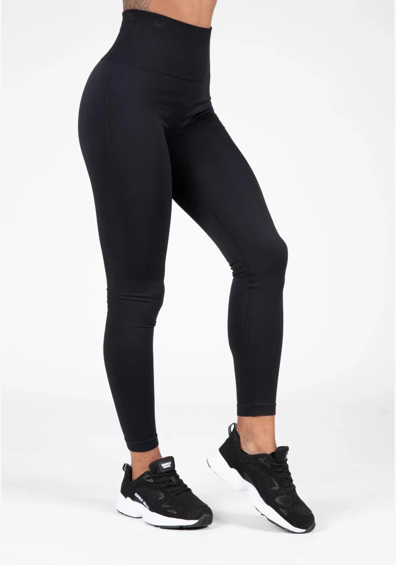 Gorilla Wear Leggings senza cuciture da donna QUINCY Seamless - Nero