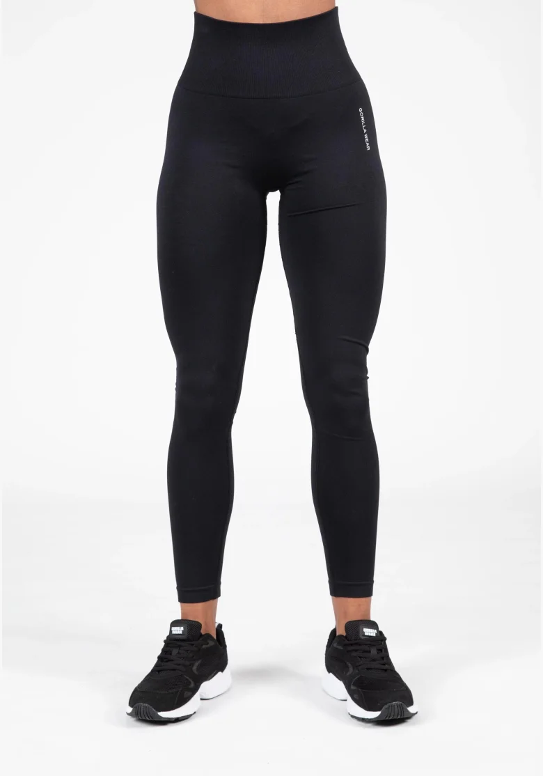Gorilla Wear Leggings senza cuciture da donna QUINCY Seamless - Nero