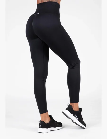 Gorilla Wear Leggings senza cuciture da donna QUINCY Seamless - Nero