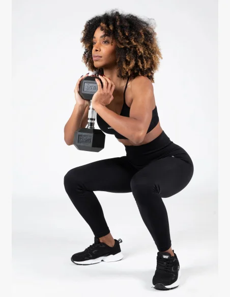 Gorilla Wear Leggings senza cuciture da donna QUINCY Seamless - Nero