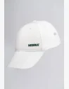 Cappellino Royal White con parte inferiore verde scuro e logo dorato - elegante, discreto e inconfondibile.