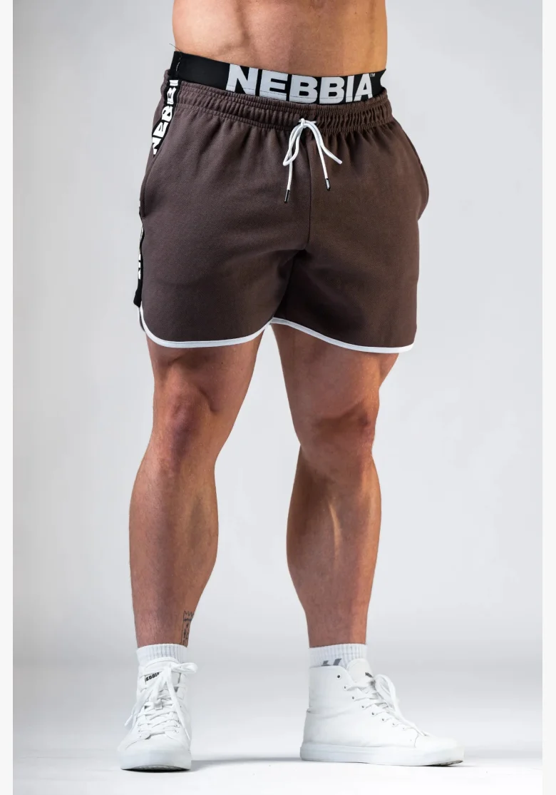 NEBBIA Pantaloncini da tuta HERO Marroni