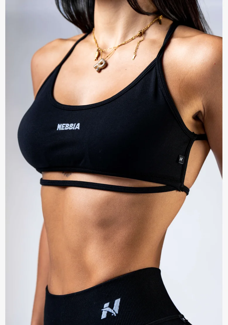 NEBBIA Open-back reggiseno sportivo POWER nero