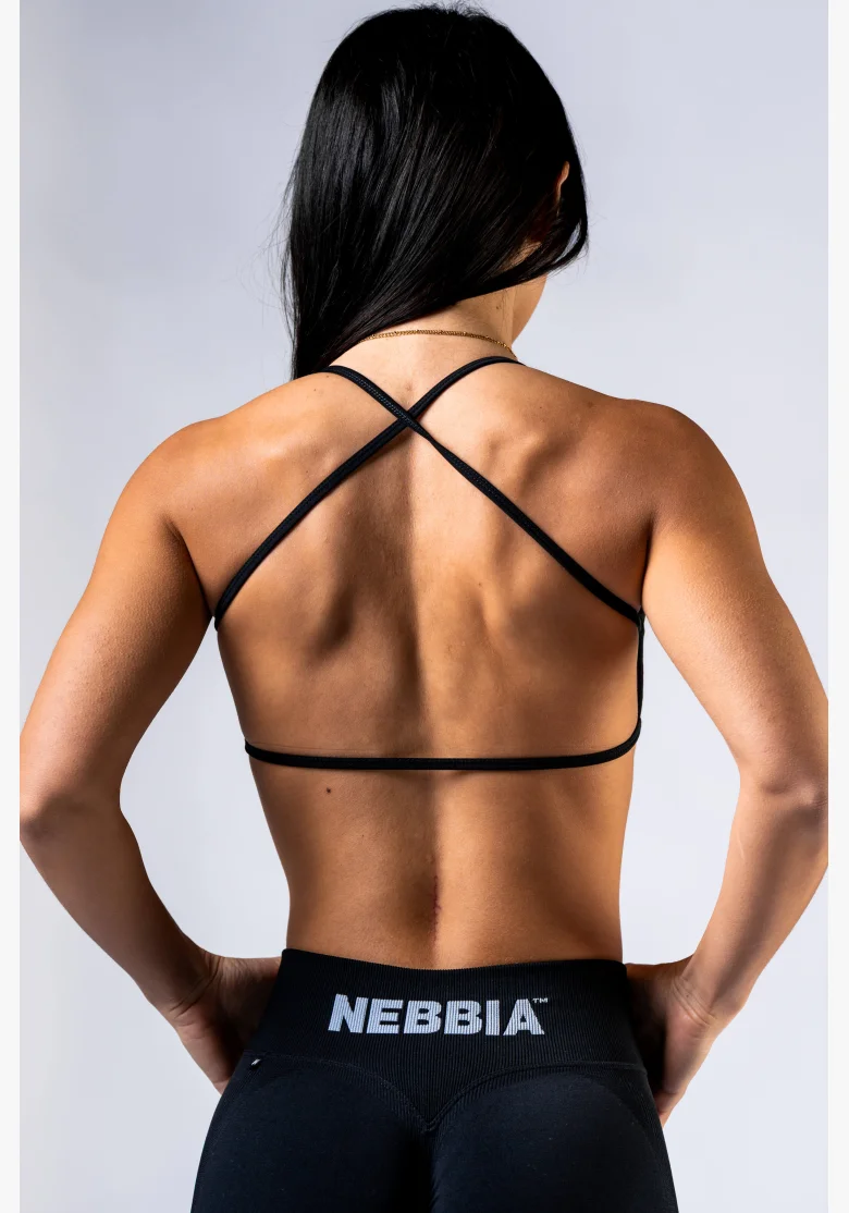 NEBBIA Open-back reggiseno sportivo POWER nero