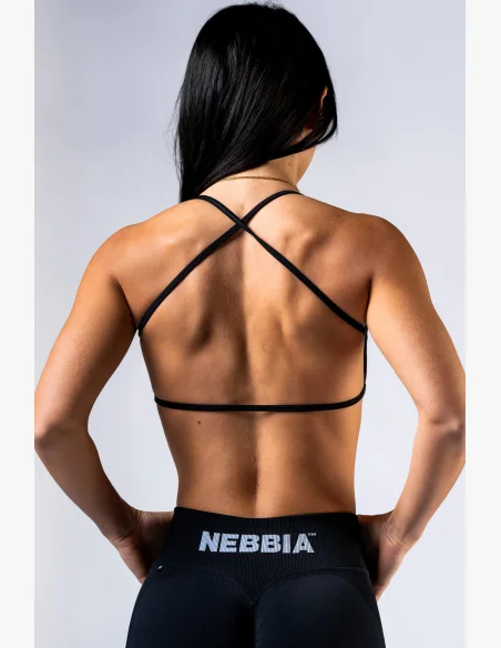 NEBBIA Open-back reggiseno sportivo POWER nero