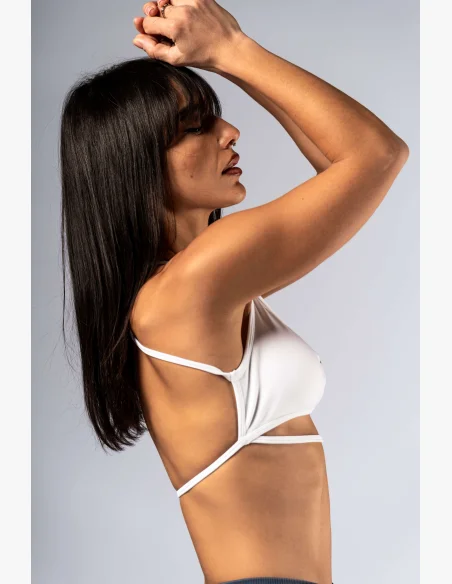 NEBBIA Open-back reggiseno sportivo POWER bianco