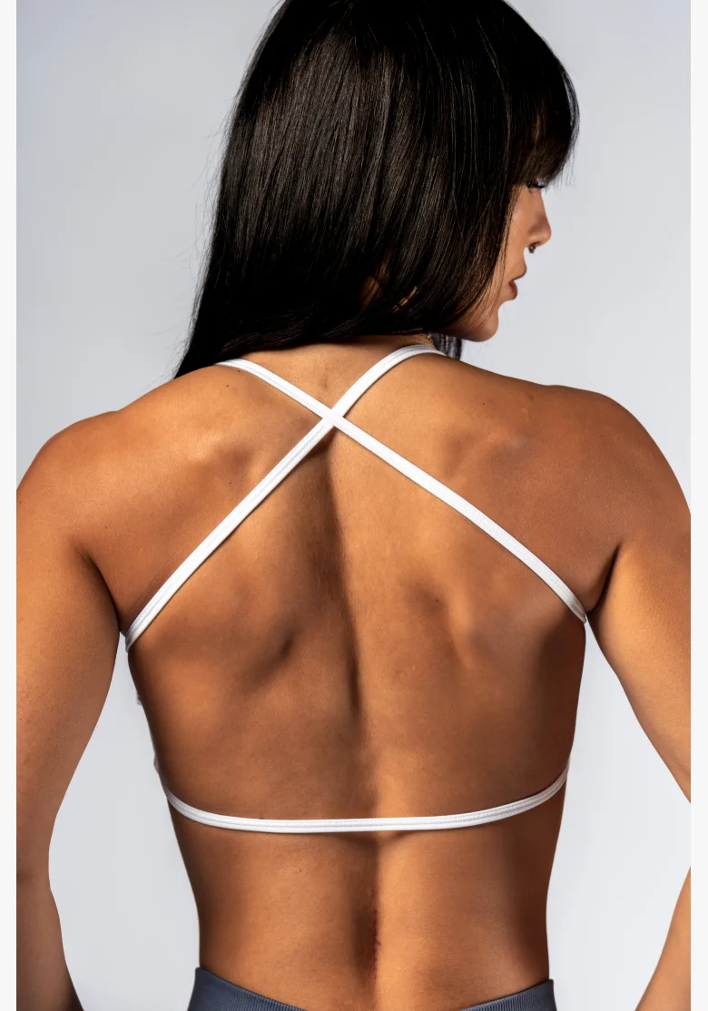 NEBBIA Open-back reggiseno sportivo POWER bianco