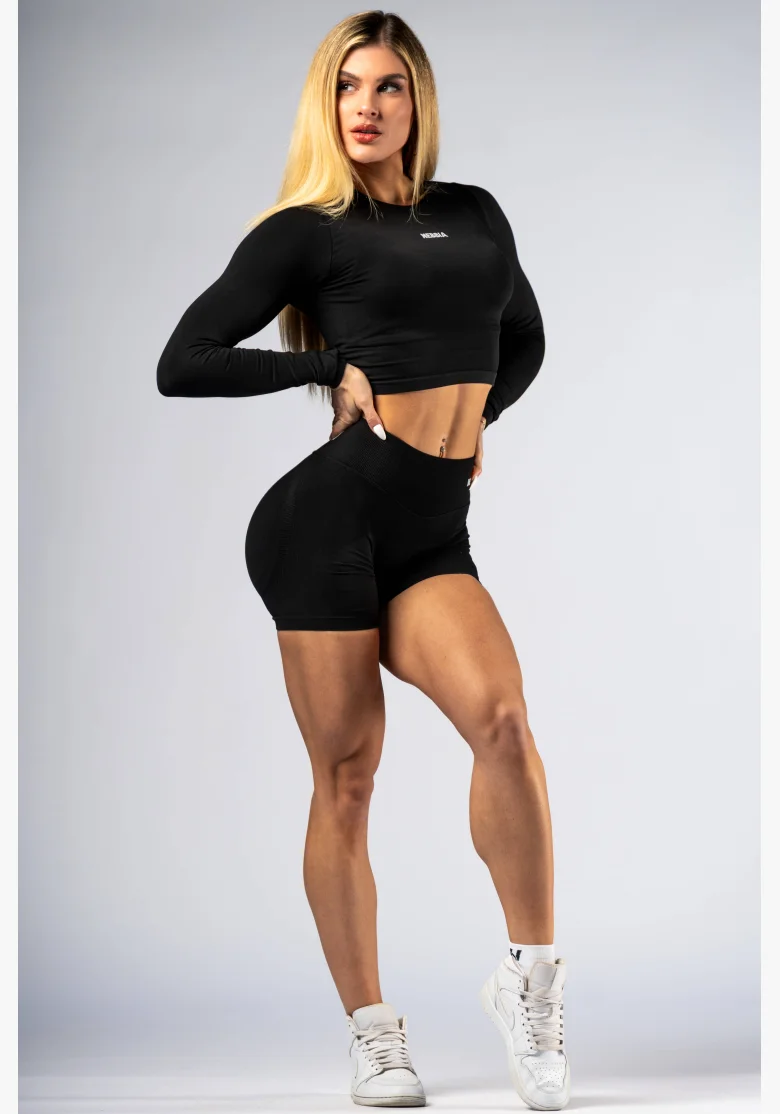NEBBIA High-waist push-up shorts POWER neri