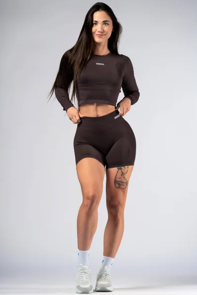 NEBBIA High-waist push-up shorts POWER marroni