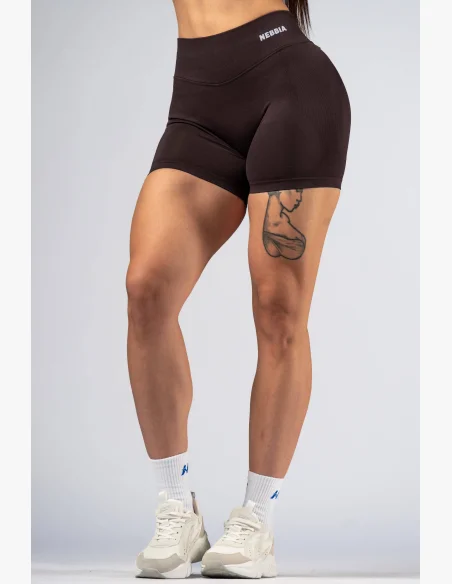 NEBBIA High-waist push-up shorts POWER marroni