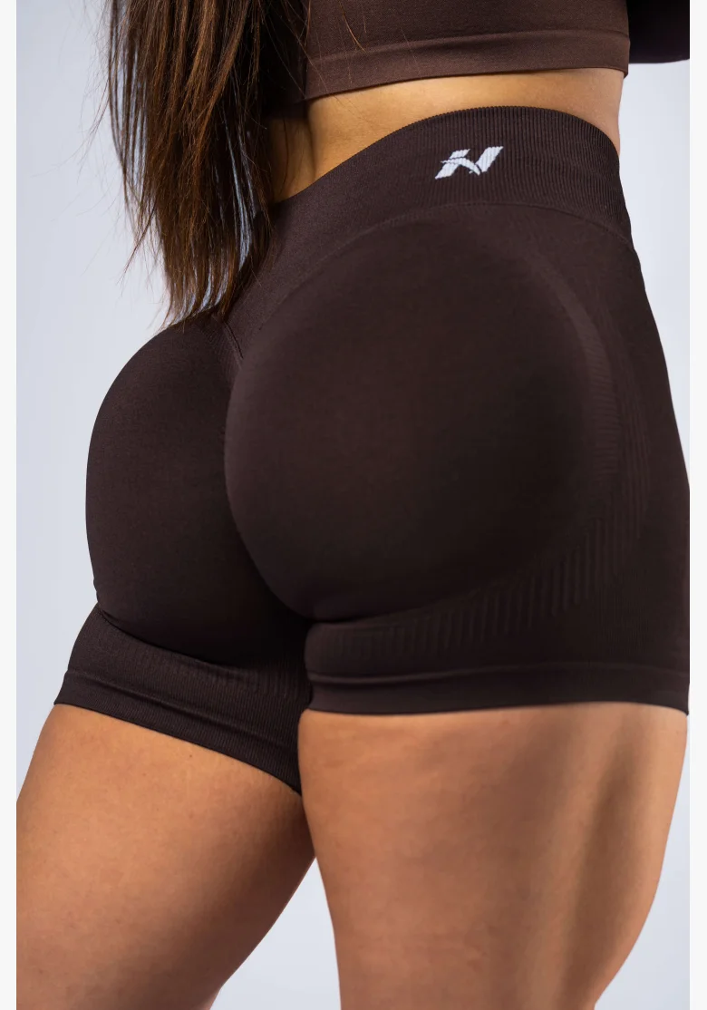NEBBIA High-waist push-up shorts POWER marroni