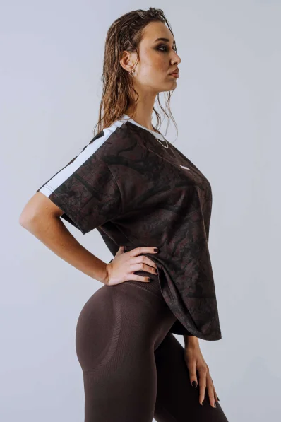 NEBBIA Maglietta rilassata POWER camo marrone 2