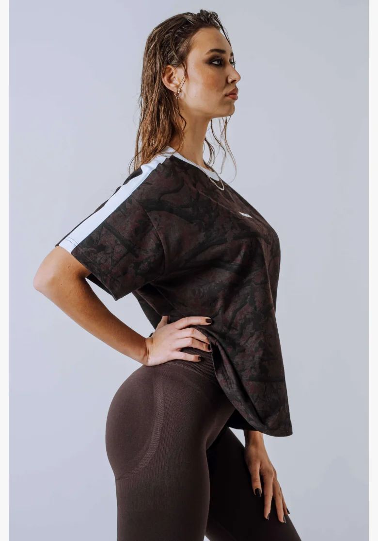 NEBBIA Maglietta rilassata POWER camo marrone