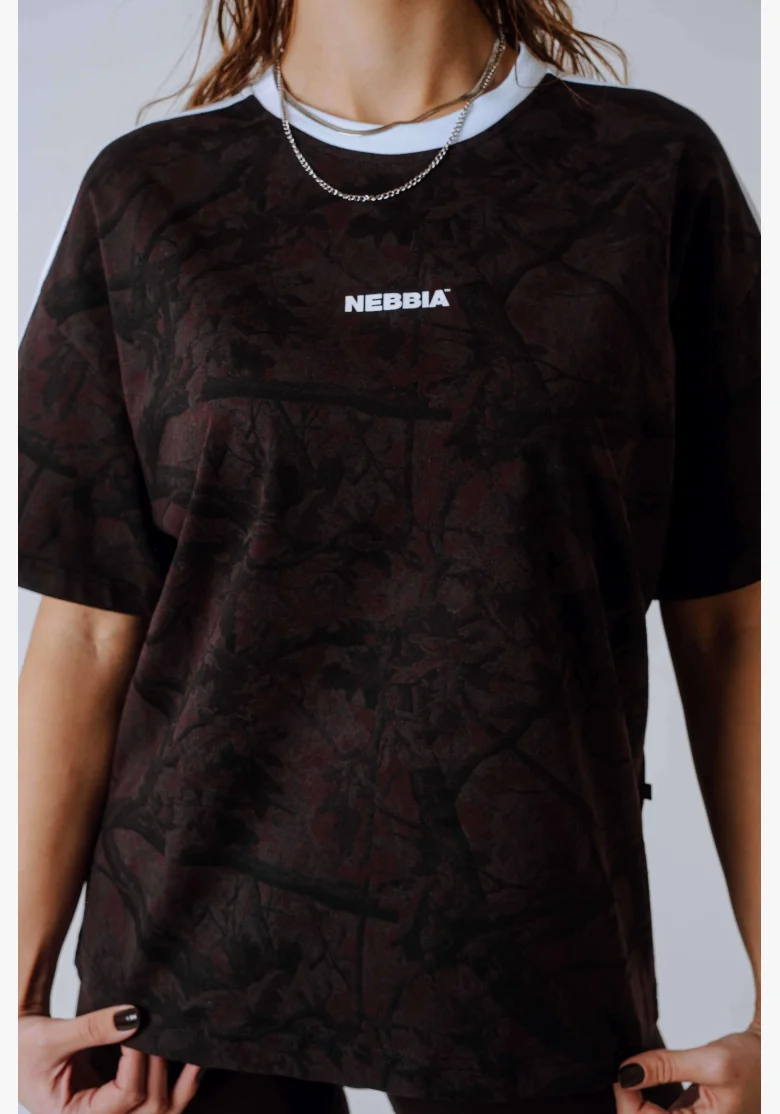 NEBBIA Maglietta rilassata POWER camo marrone