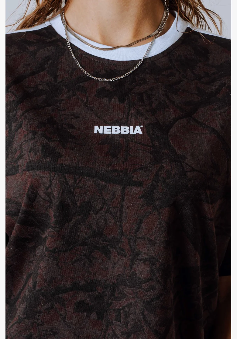 NEBBIA Maglietta rilassata POWER camo marrone
