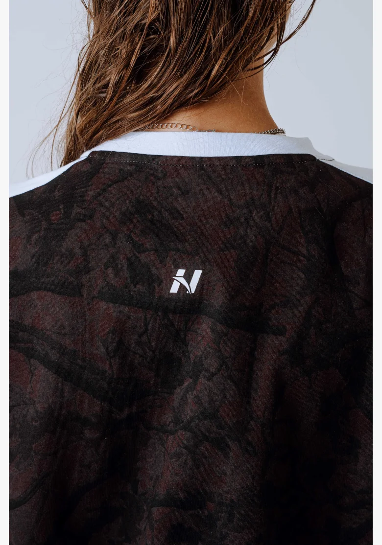 NEBBIA Maglietta rilassata POWER camo marrone