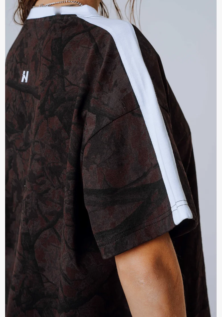 NEBBIA Maglietta rilassata POWER camo marrone