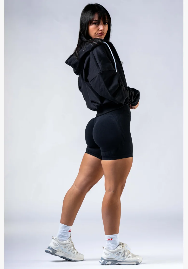 NEBBIA Felpa con zip e cappuccio POWER nera