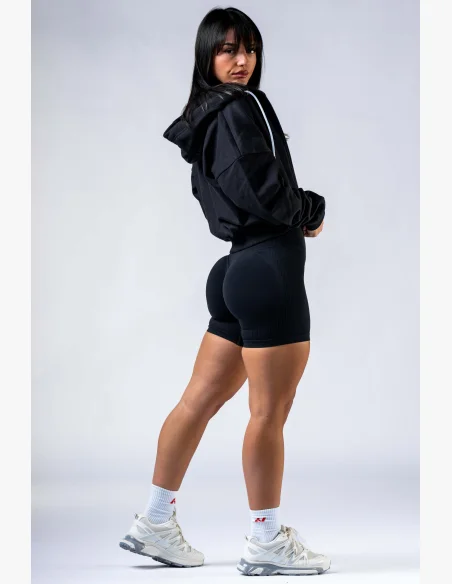 NEBBIA Felpa con zip e cappuccio POWER nera