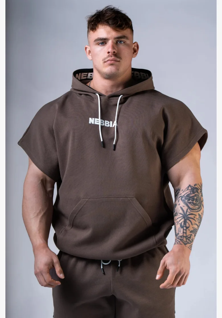 NEBBIA Top da allenamento rag HERO marrone