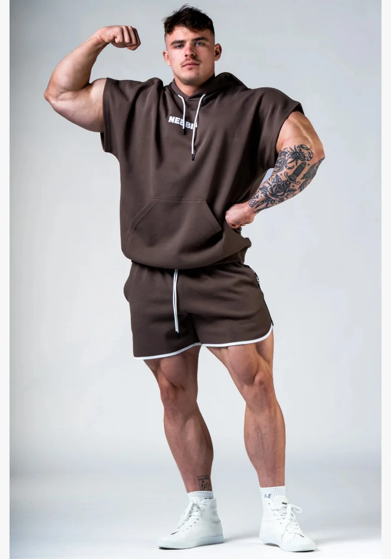 NEBBIA Top da allenamento rag HERO marrone