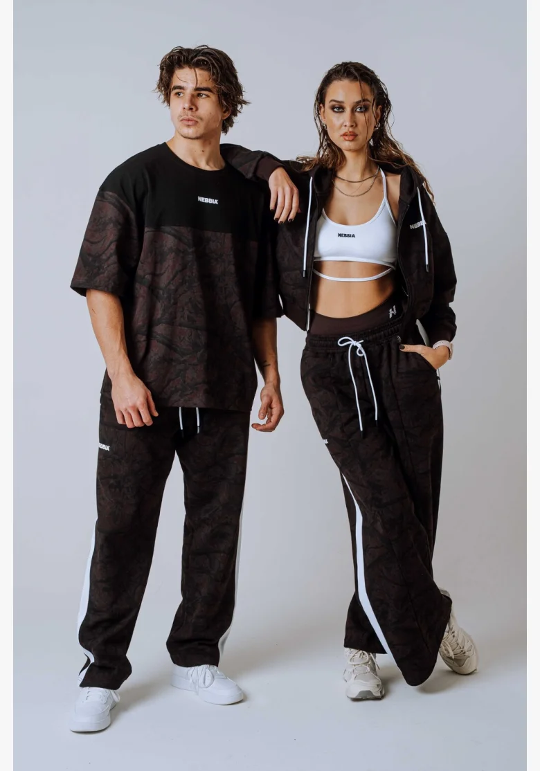 NEBBIA Felpa con zip e cappuccio POWER Camo scura