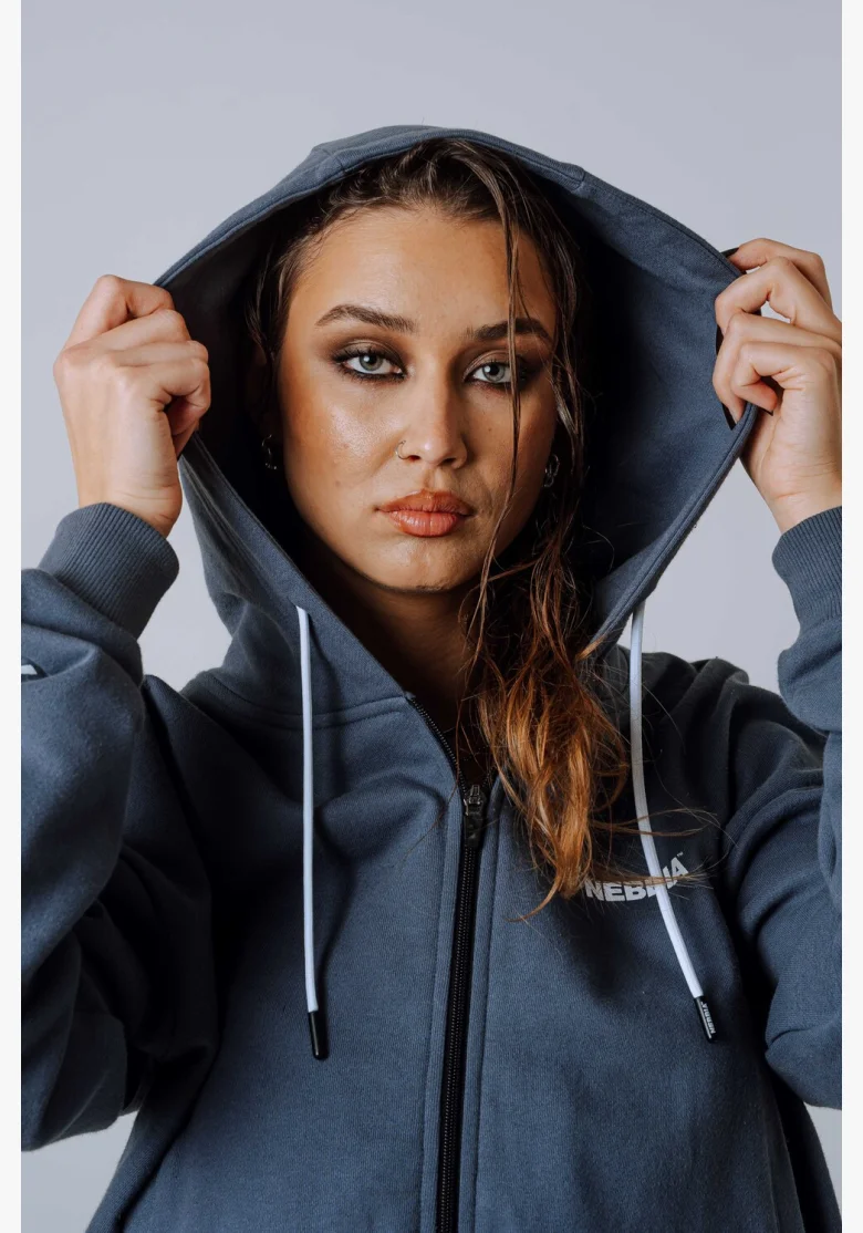 NEBBIA Zip Up con cappuccio POWER grigia