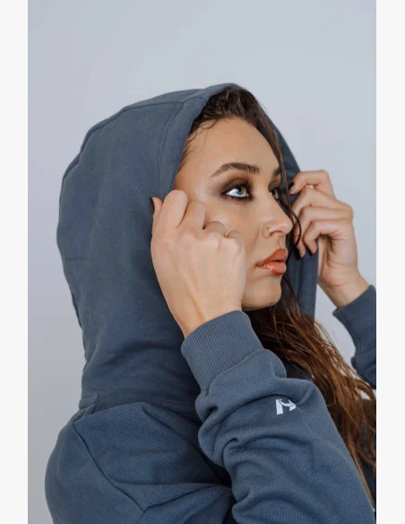 NEBBIA Zip Up con cappuccio POWER grigia